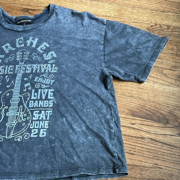 Social scene music festival acid wash tee NWT gems - Picture 3 of 6